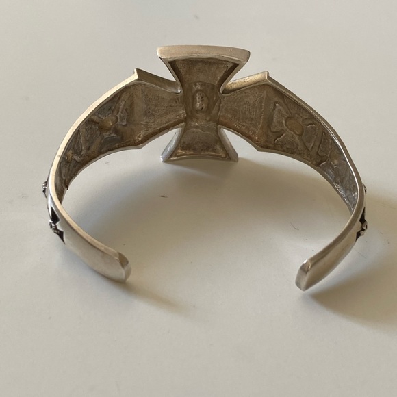 925 Silver bangle skull bracelet skulls 925 sterling - Picture 5 of 8